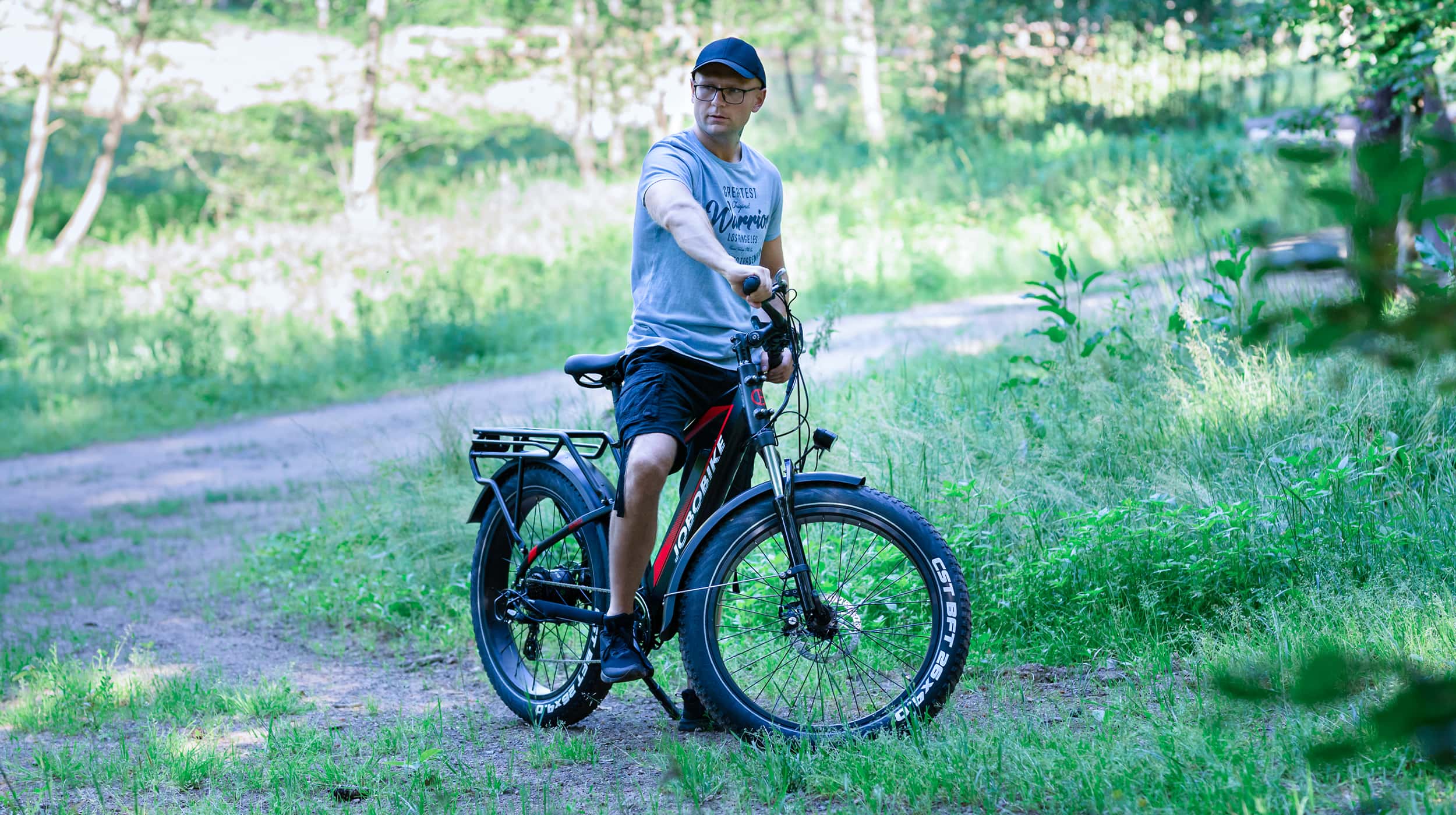 Rower elektryczny Jobobike na żywo